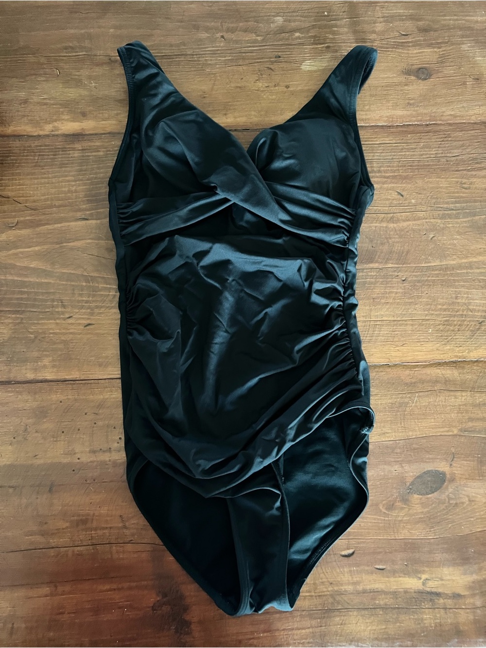 Sea Level Australia Black One Piece Swimsuit Sz 4 Ruched Tummy Control Swimwear